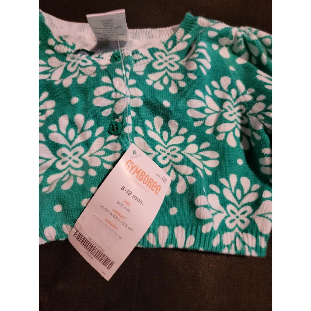 Gymboree the green scene 6 12 months cropped‎ sweater nwt
